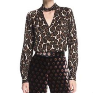 Trina Turk animal print blouse